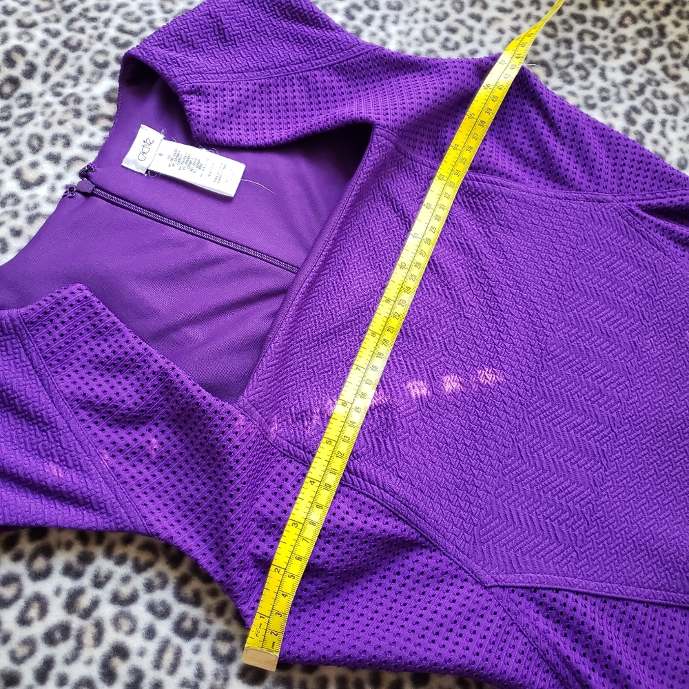 Cache Primary Solid Purple Structured Textured Fo… - image 8